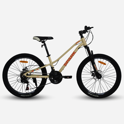 Гірський велосипед Spark ROAD 24" бежевий, вид збоку справа
