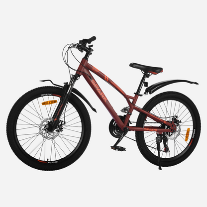 Гірський велосипед Spark SURF 24" сталева рама 12" — вид зліва, колір бордо