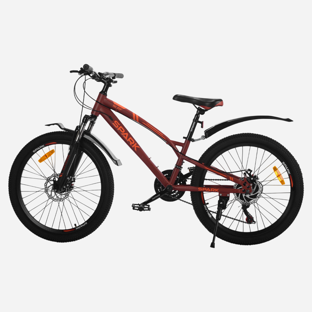 Гірський велосипед Spark SURF 24" сталева рама 12" — вид зліва, дискові гальма
