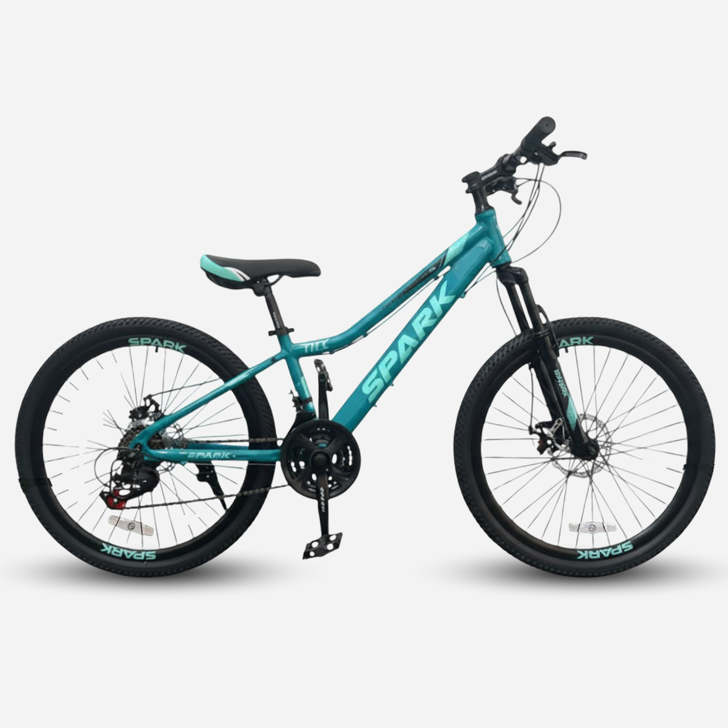 Гірський велосипед Spark TILL 24" бірюзовий, вид збоку зліва