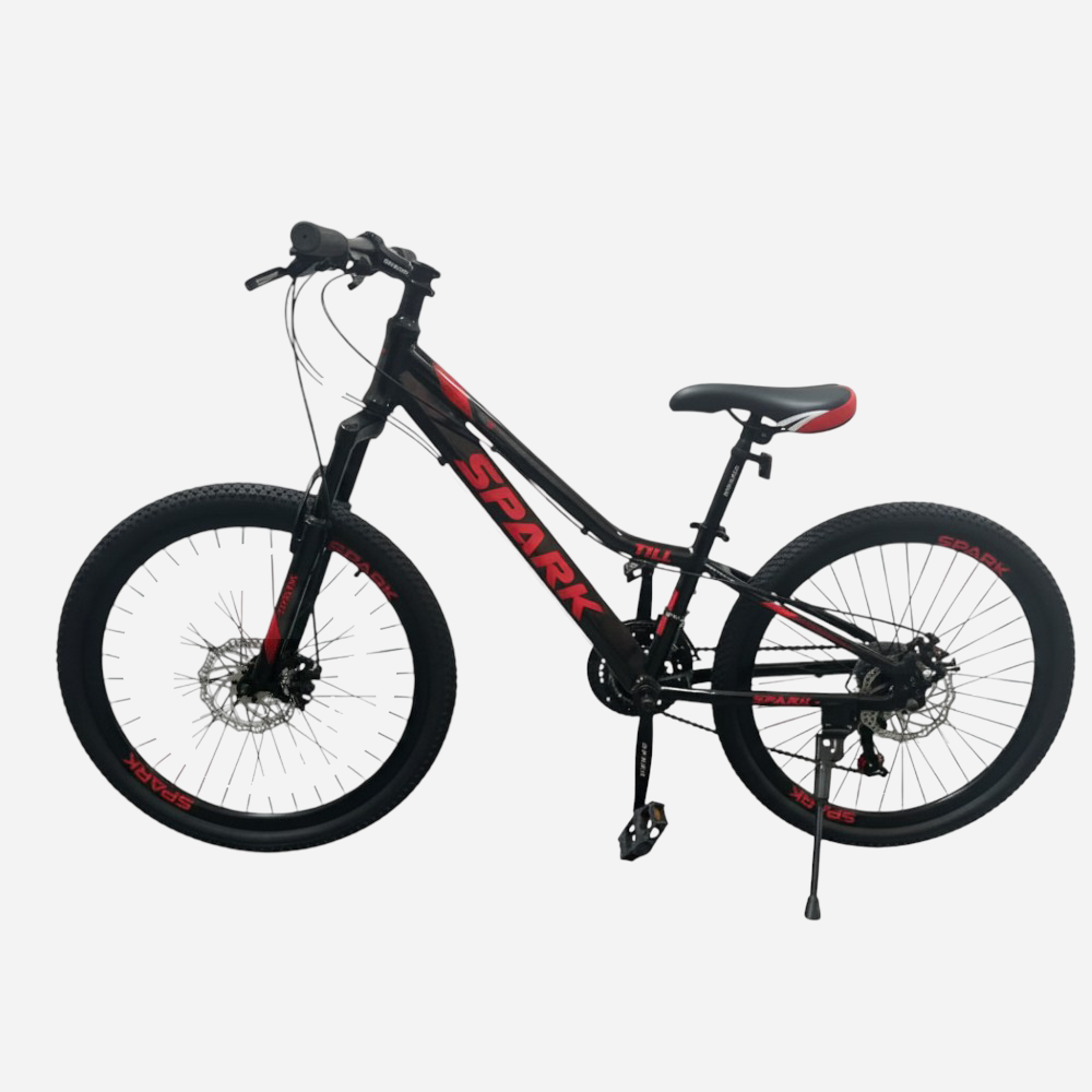 Гірський велосипед Spark TILL 24" вид зліва, трансмісія 21 швидкість та дискові гальма