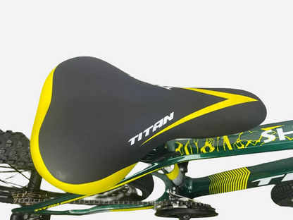 Сідло Titan Shadow чорно-жовте, комфортне для MTB катання