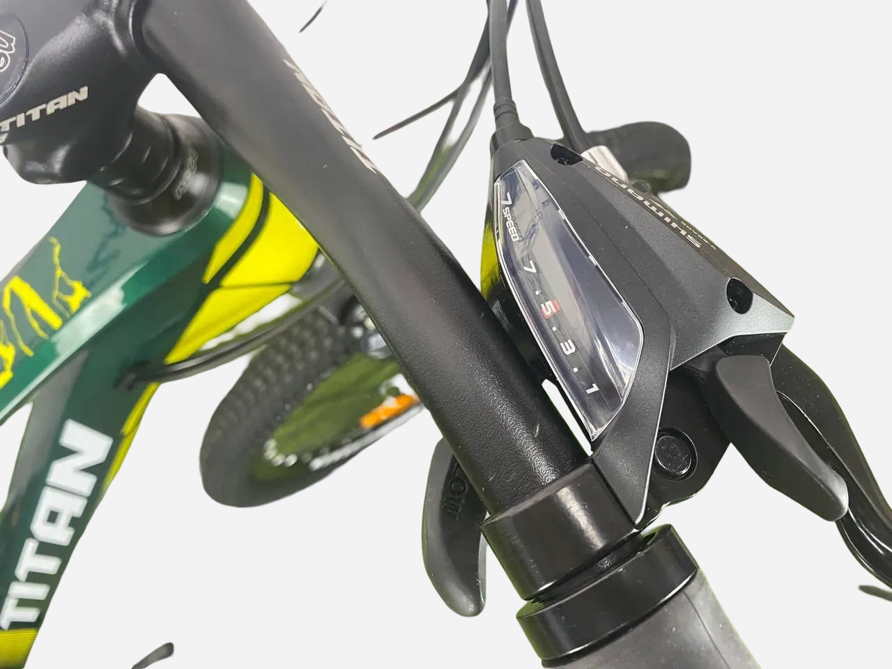Манетка Shimano ST-EF500 7 швидкостей на кермі Titan Shadow 26" 15.5"