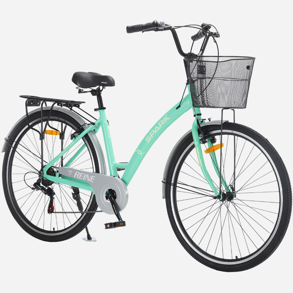 SPARK CITY REINE 28" алюмінієва рама 18" — вид справа з багажником