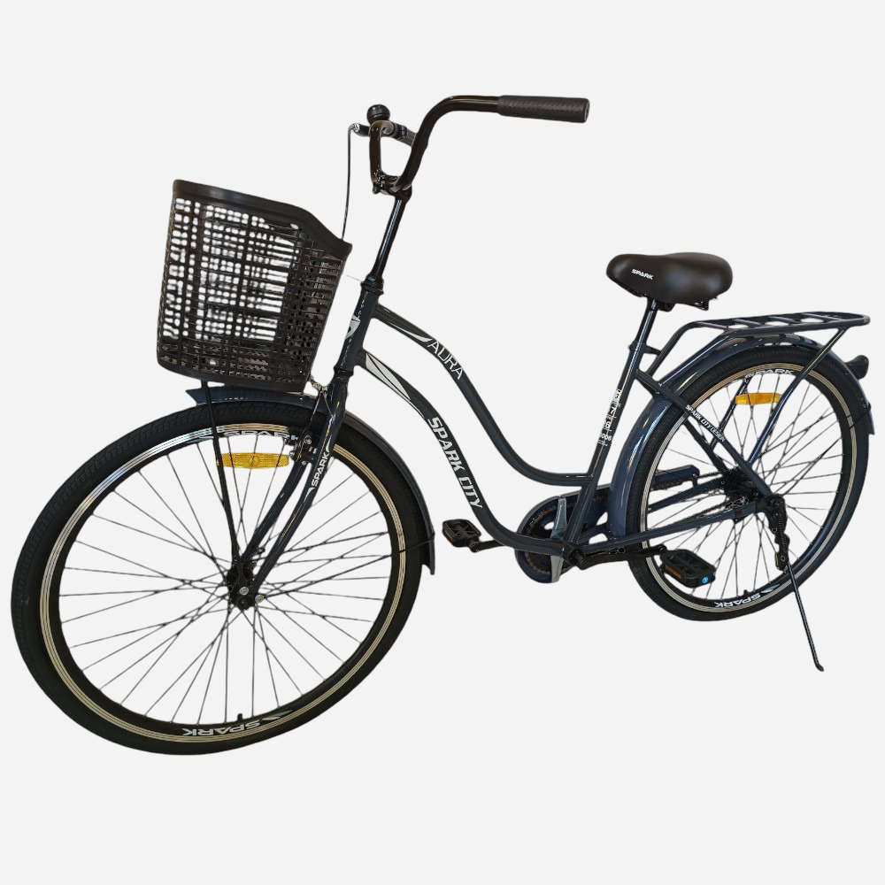 Міський велосипед SPARK CITY AURA 26", стальна рама 17", кошик