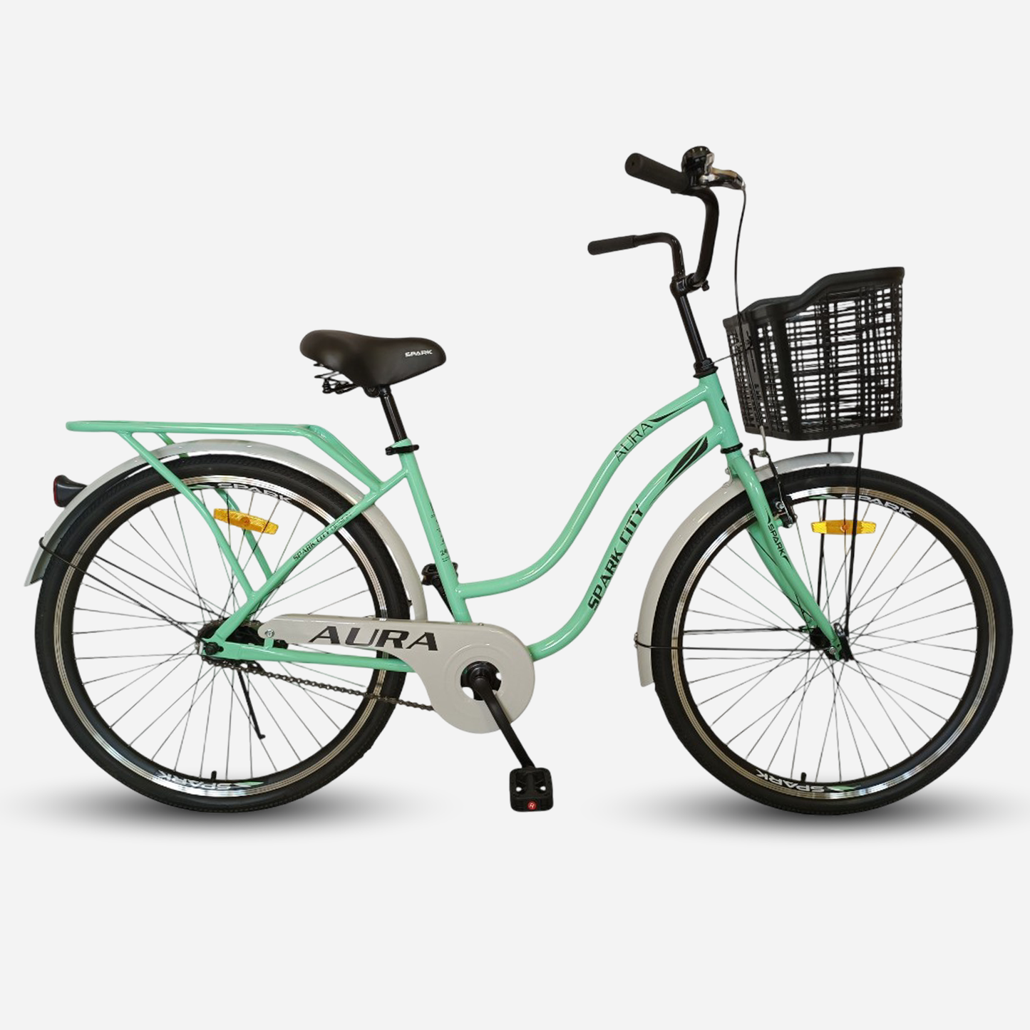 Міський велосипед SPARK CITY AURA 26", стальна рама 17", кошик