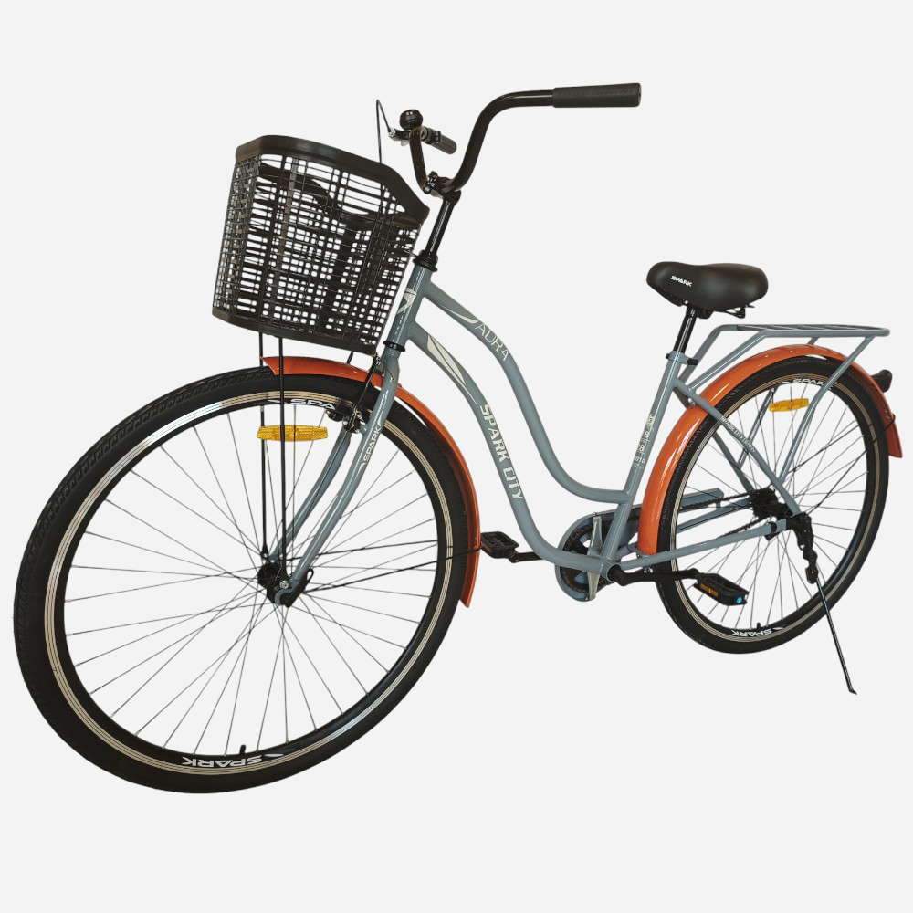 Міський велосипед SPARK CITY AURA 28", стальна рама 18", кошик