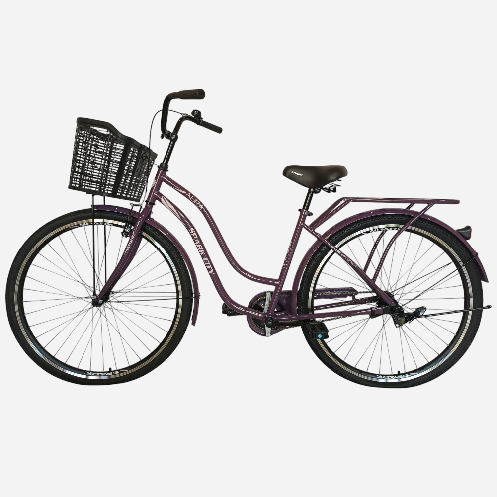 Міський велосипед SPARK CITY AURA 28", стальна рама 18", кошик