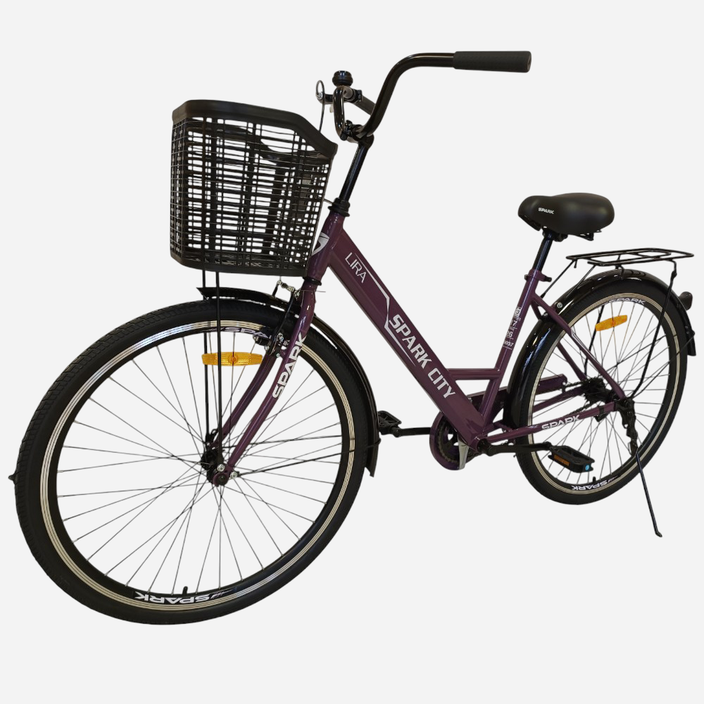 Міський велосипед SPARK CITY LIRA 26", стальна рама 17", кошик
