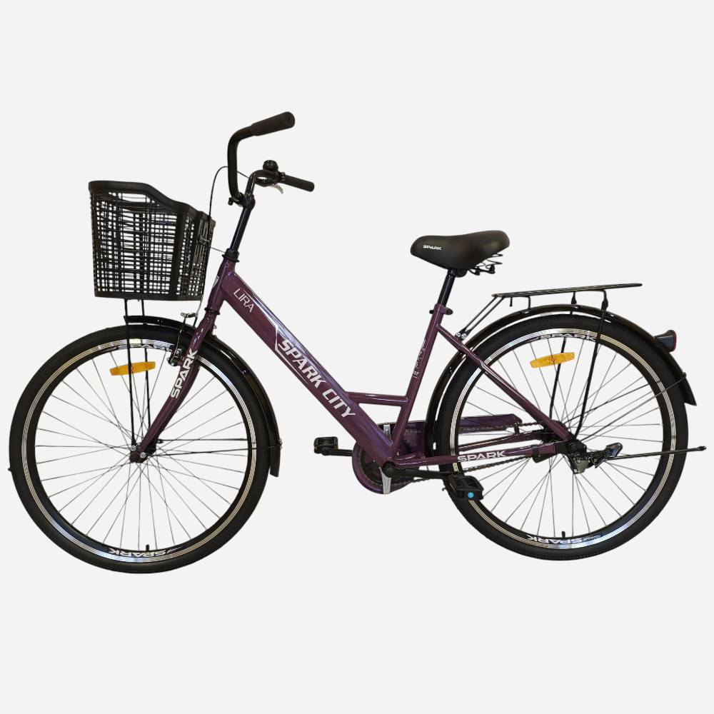 Міський велосипед SPARK CITY LIRA 26", стальна рама 17", кошик