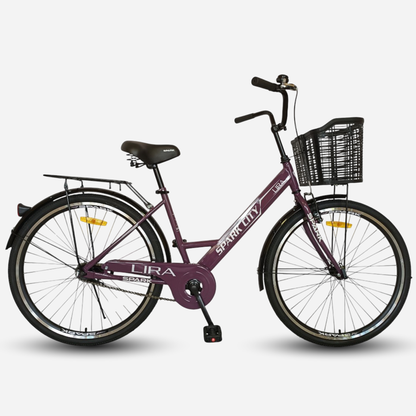 Міський велосипед SPARK CITY LIRA 26", стальна рама 17", кошик