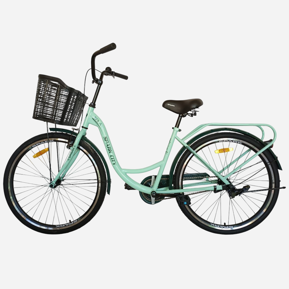 Міський велосипед SPARK CITY SOLA 26", стальна рама 17", кошик