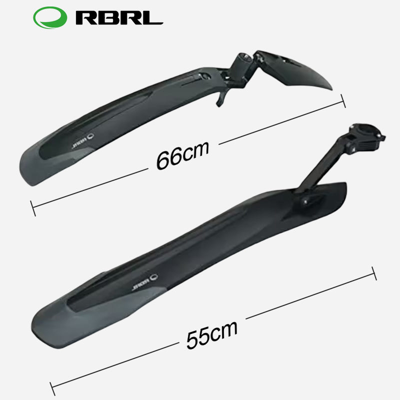 Велокрила RBRL RL-910F/R: переднє 66 см, заднє 55 см, швидкознімне кріплення