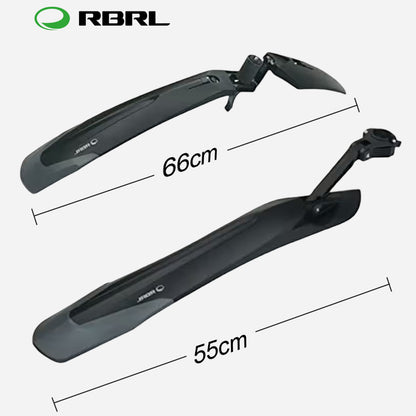 Велокрила RBRL RL-910F/R: переднє 66 см, заднє 55 см, швидкознімне кріплення