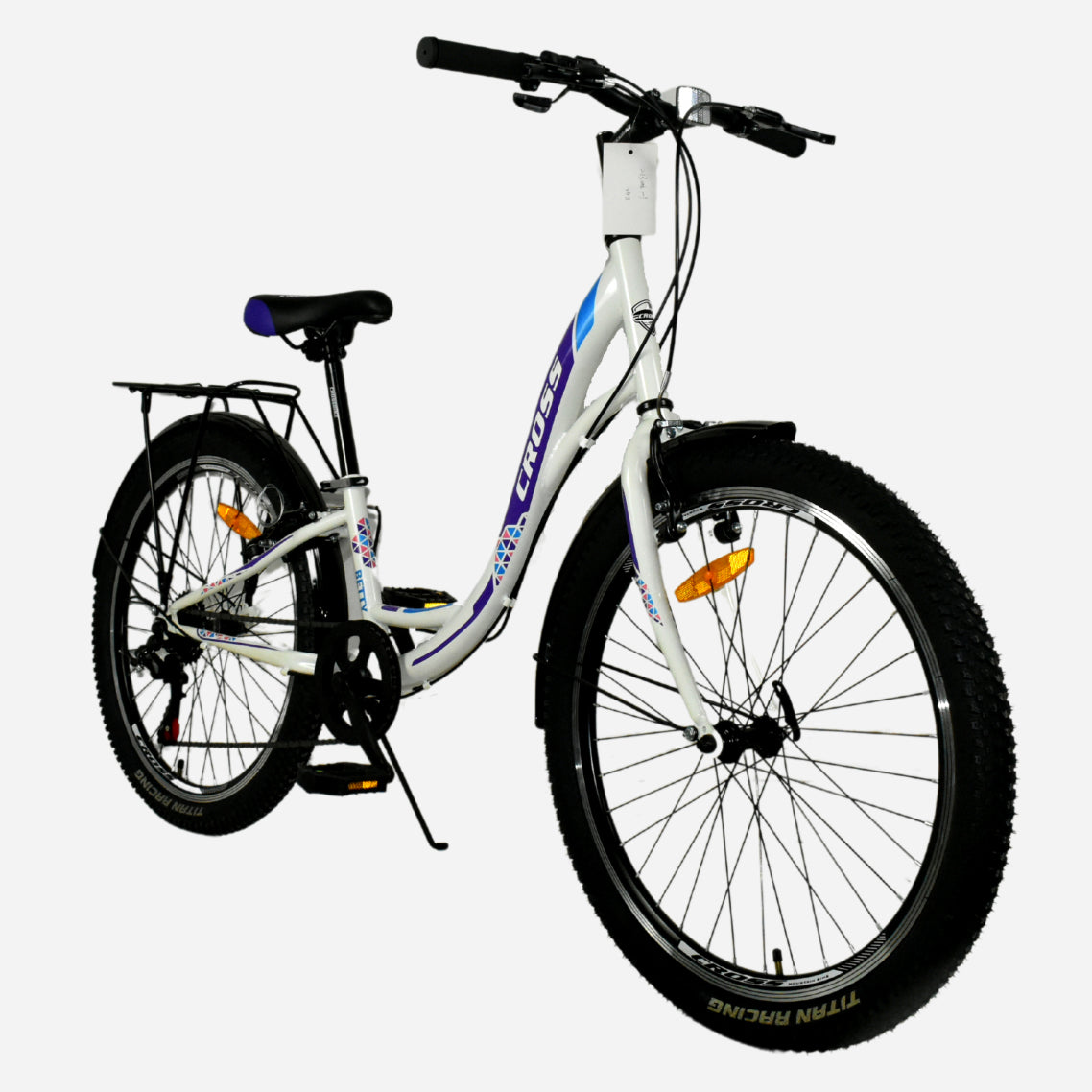 Cross Betty 24" дитячий велосипед для дівчинки, сталева рама 11", вид спереду