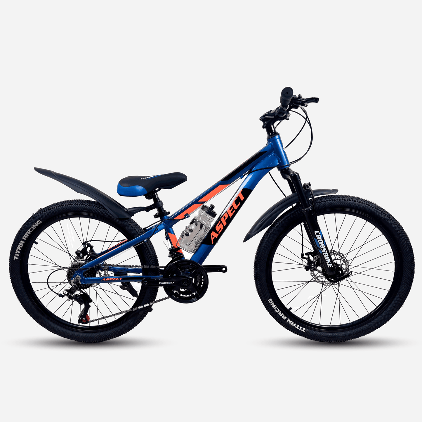 Гірський велосипед CrossBike Aspect 26" синій, рама 13", вид збоку