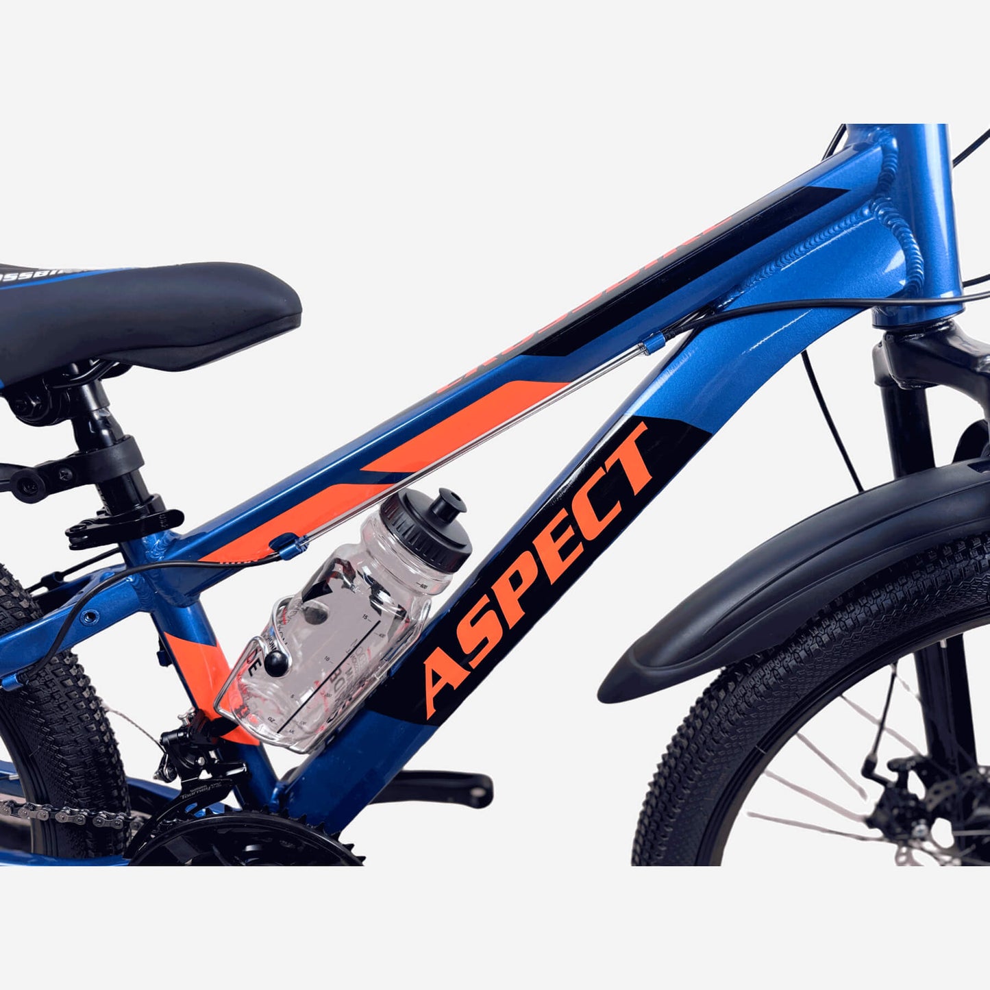Алюмінієва рама CrossBike Aspect 26", синя з помаранчевим декором