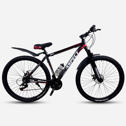 Гірський велосипед CrossBike Aspect 29" 21" чорно-червоний, вид збоку