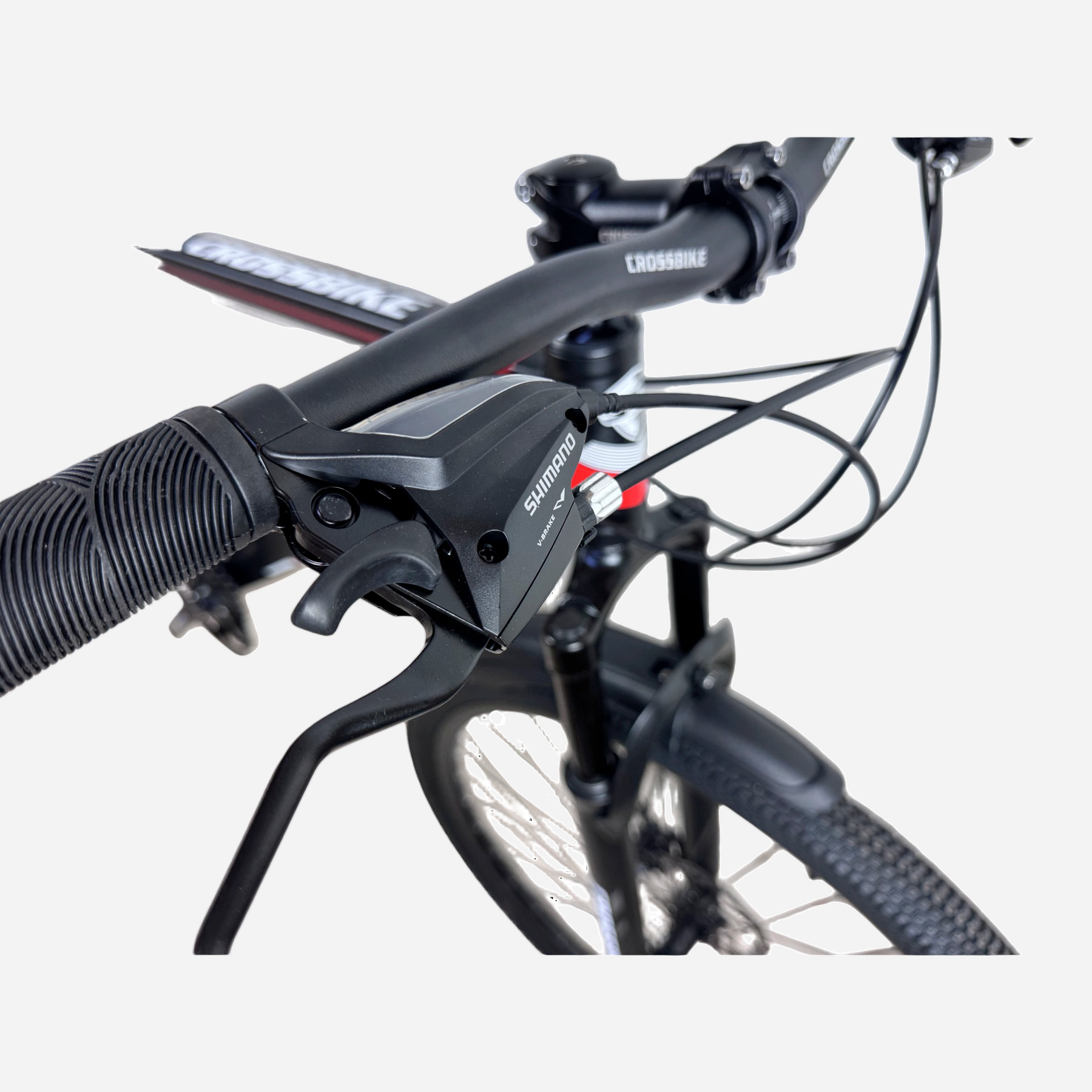 Манетки Shimano ST-EF500 на кермі гірського велосипеда CrossBike Aspect 29"