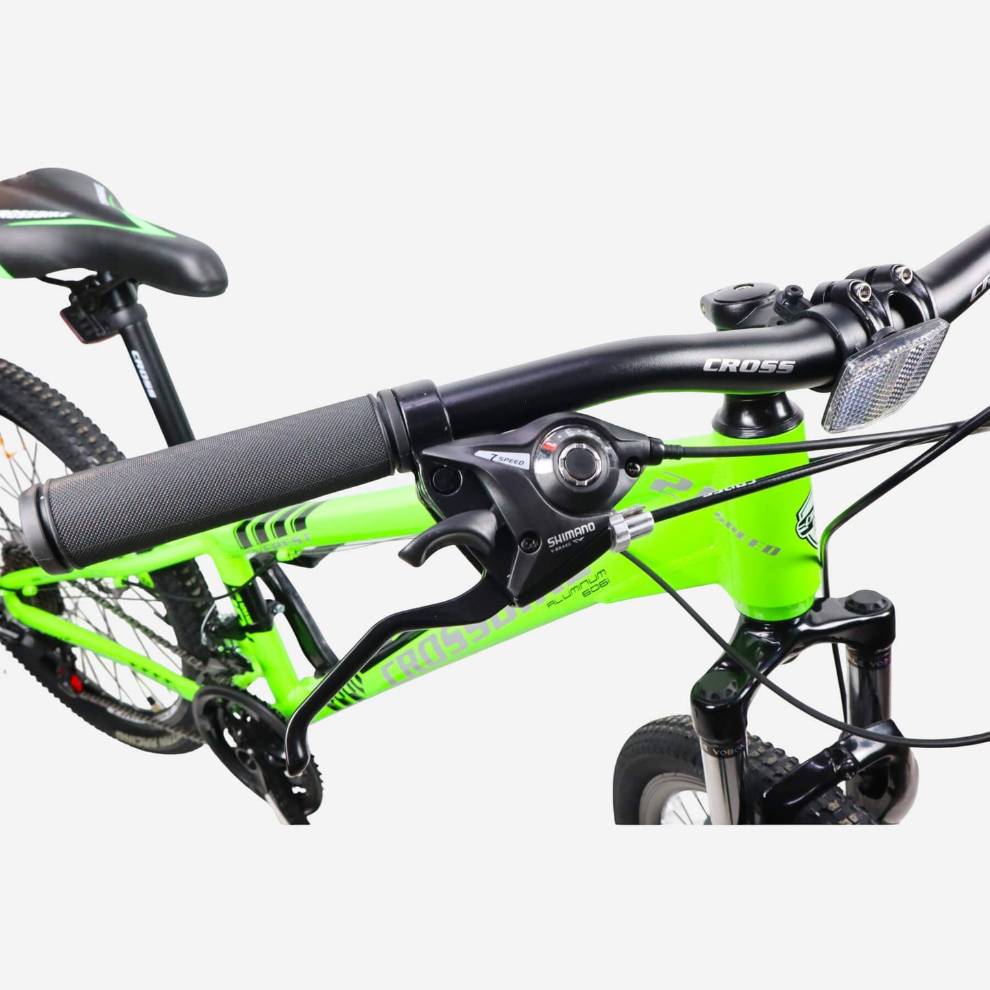 Манетки Shimano ST-EF51 та кермо Cross на велосипеді CrossBike Everest 24"