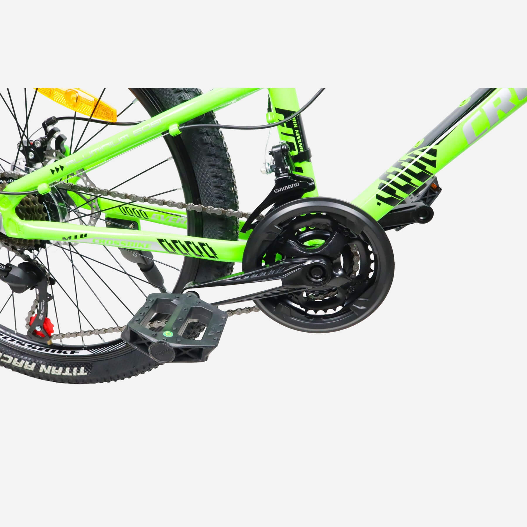 Система шатунів 42T та педалі NECO на дитячому велосипеді CrossBike Everest 24"