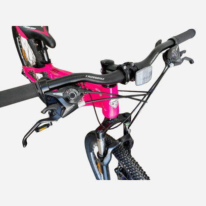CrossBike Everest 26" — кермо CrossBike з манетками Shimano, гальмівні ручки, амортизаційна вилка