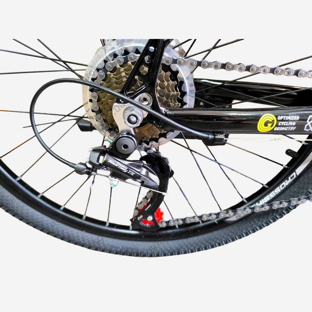 CrossBike Next 2025 24" — задній перемикач Shimano Tourney TZ, касета 7 зірок, деталь