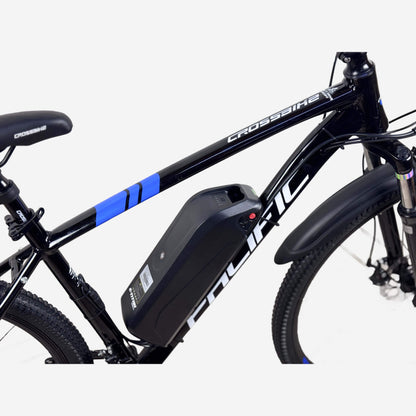 Знімний акумулятор 48V 15Ah на рамі електровелосипеда CrossBike Pacific 29", чорний з синім