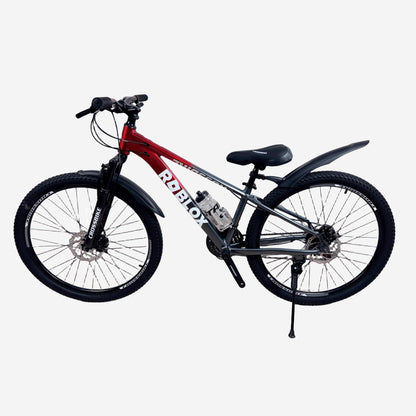 Гірський велосипед CrossBike Roblox 24" алюмінієва рама 11", вид зліва, підніжка