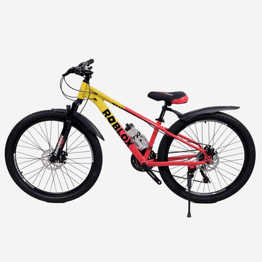 Гірський велосипед CrossBike Roblox 26" жовто-червоний, вид зліва