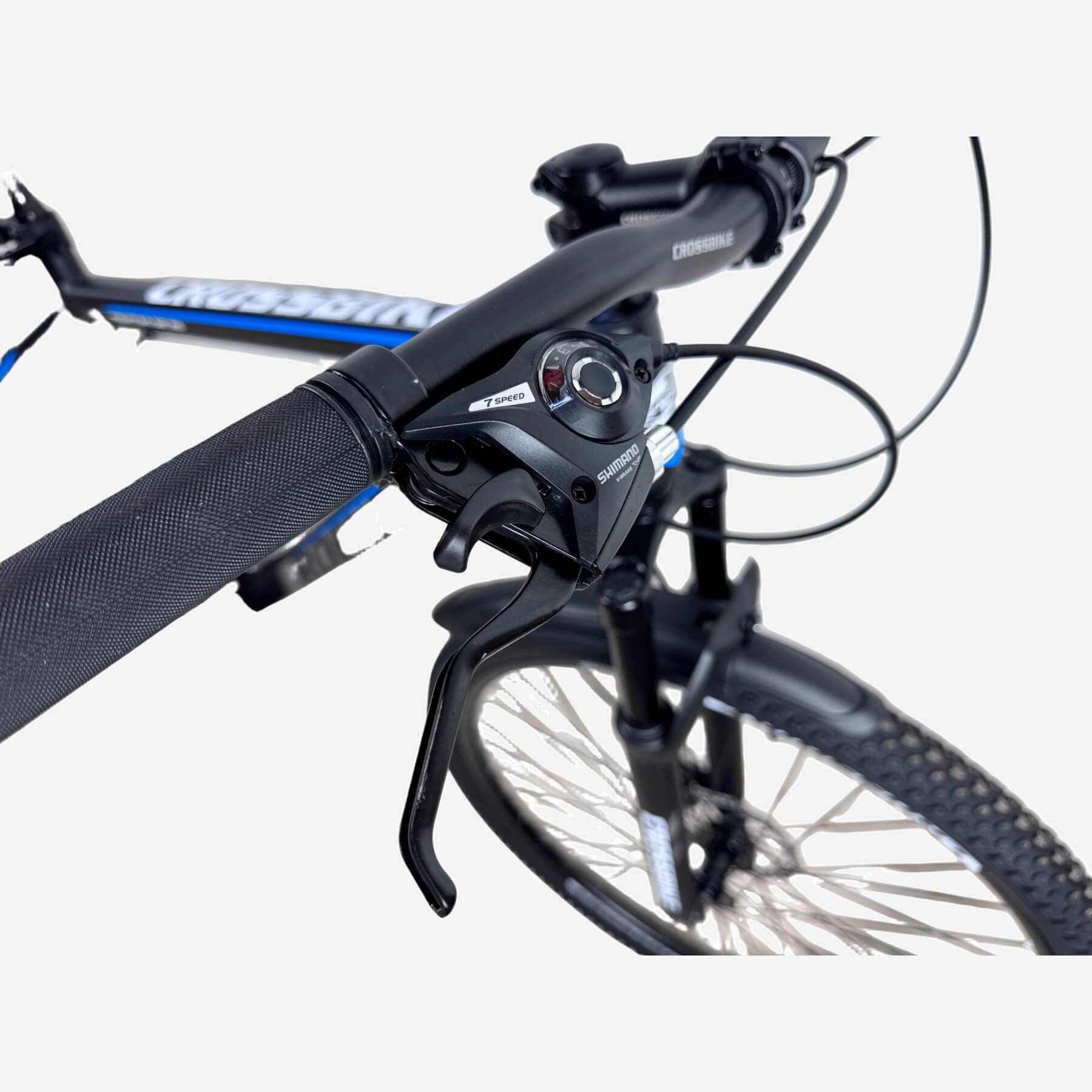 Манетка Shimano 7 Speed та гальмівна ручка велосипеда CrossBike Rockfire 29"