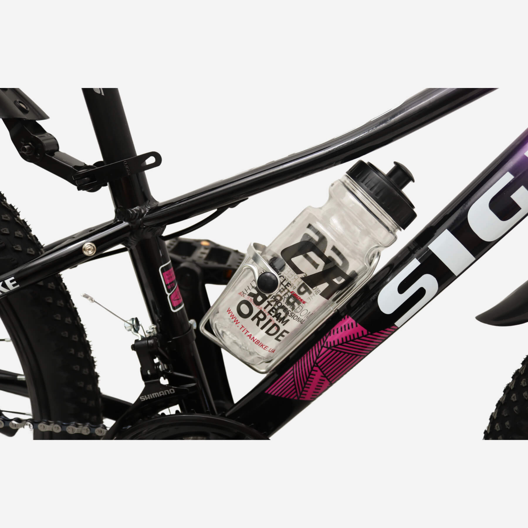 Cross Sigma 2024 — флягоутримувач з фляжкою на алюмінієвій рамі, перемикач Shimano