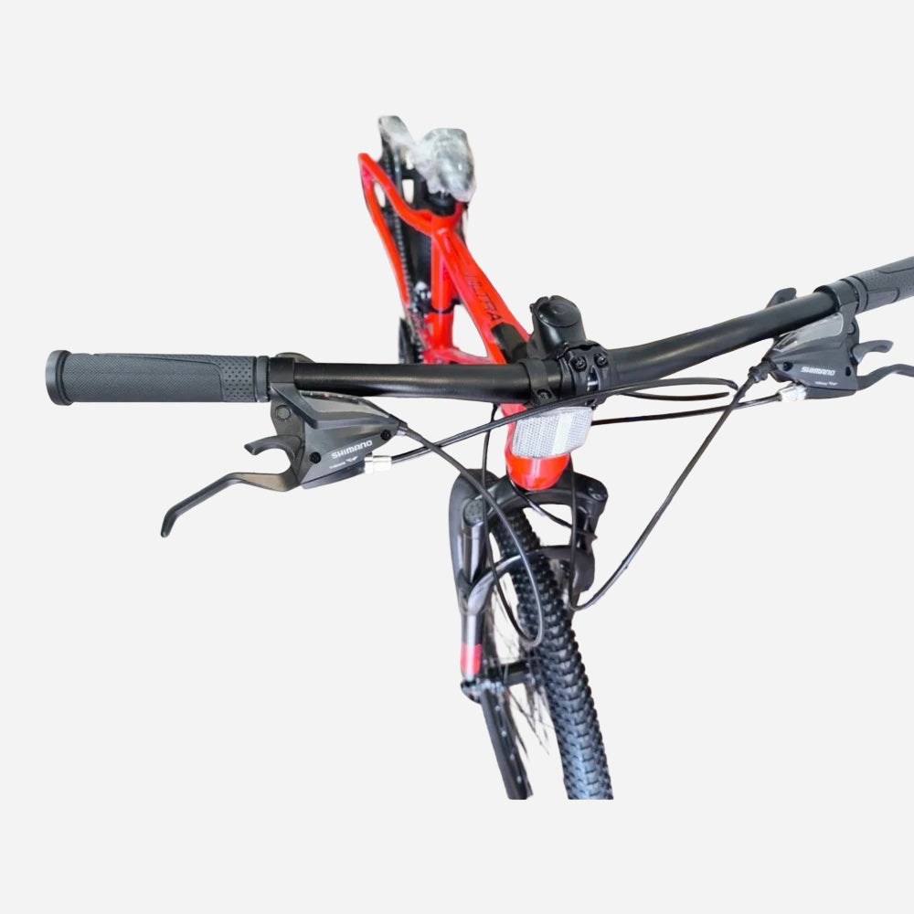 CrossBike Ultra 24" — кермо з манетками та гальмівними ручками Shimano ST-EF500