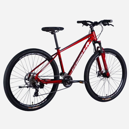 Гірський велосипед Formula THOR 27.5" червоний, алюмінієва рама 16", вид збоку