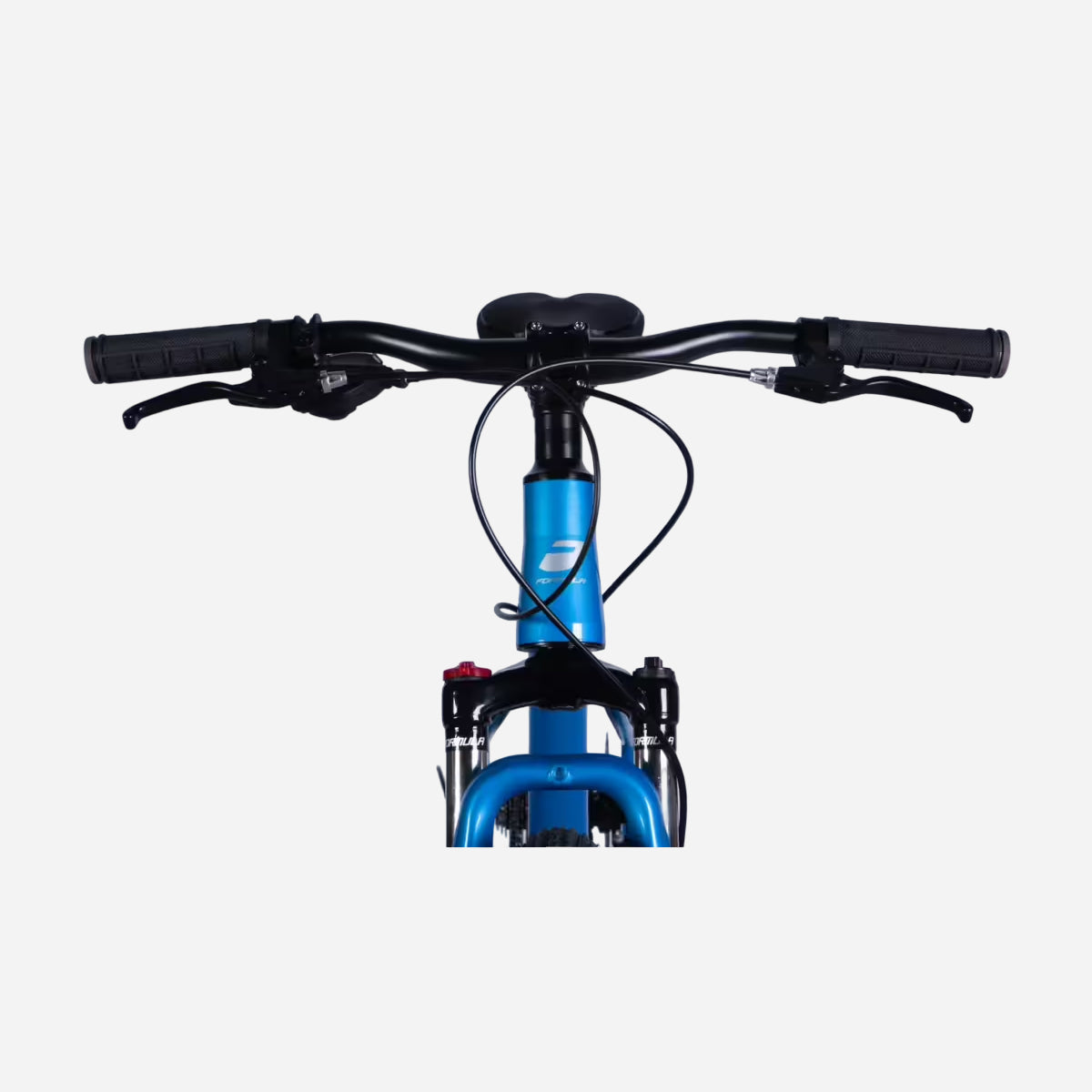 Formula ZEPHYR 3.0 DD 26" — вид спереду, кермо 600 мм, гальмівні ручки, синій винос