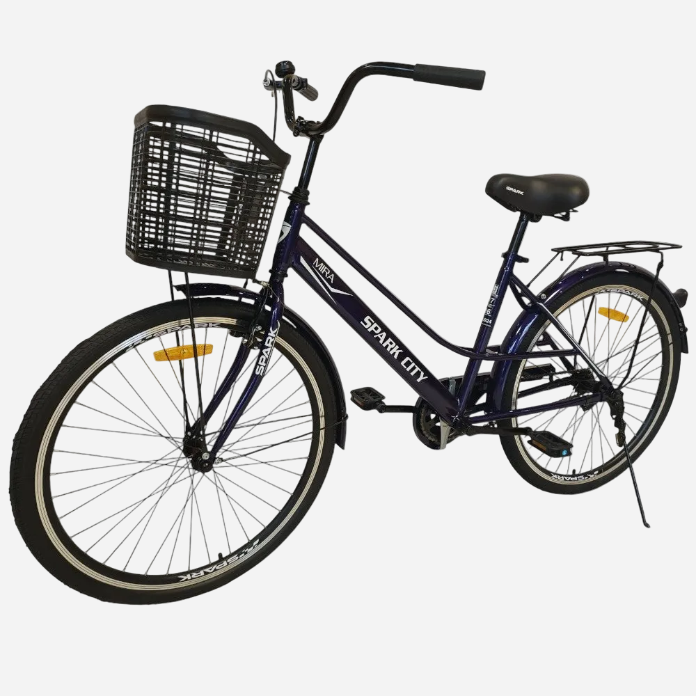 Міський велосипед SPARK CITY MIRA 26", сталева рама 17", кошик