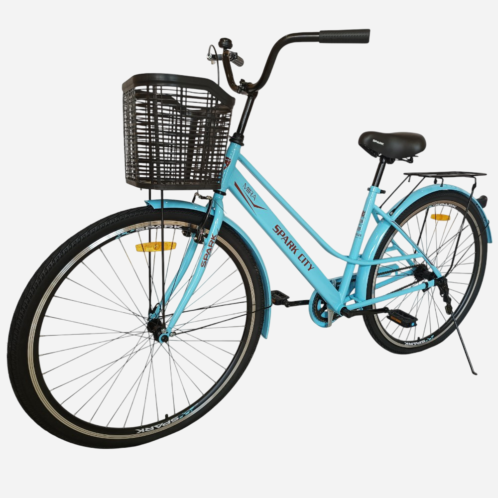 Міський велосипед SPARK CITY MIRA 28", стальна рама 18", кошик
