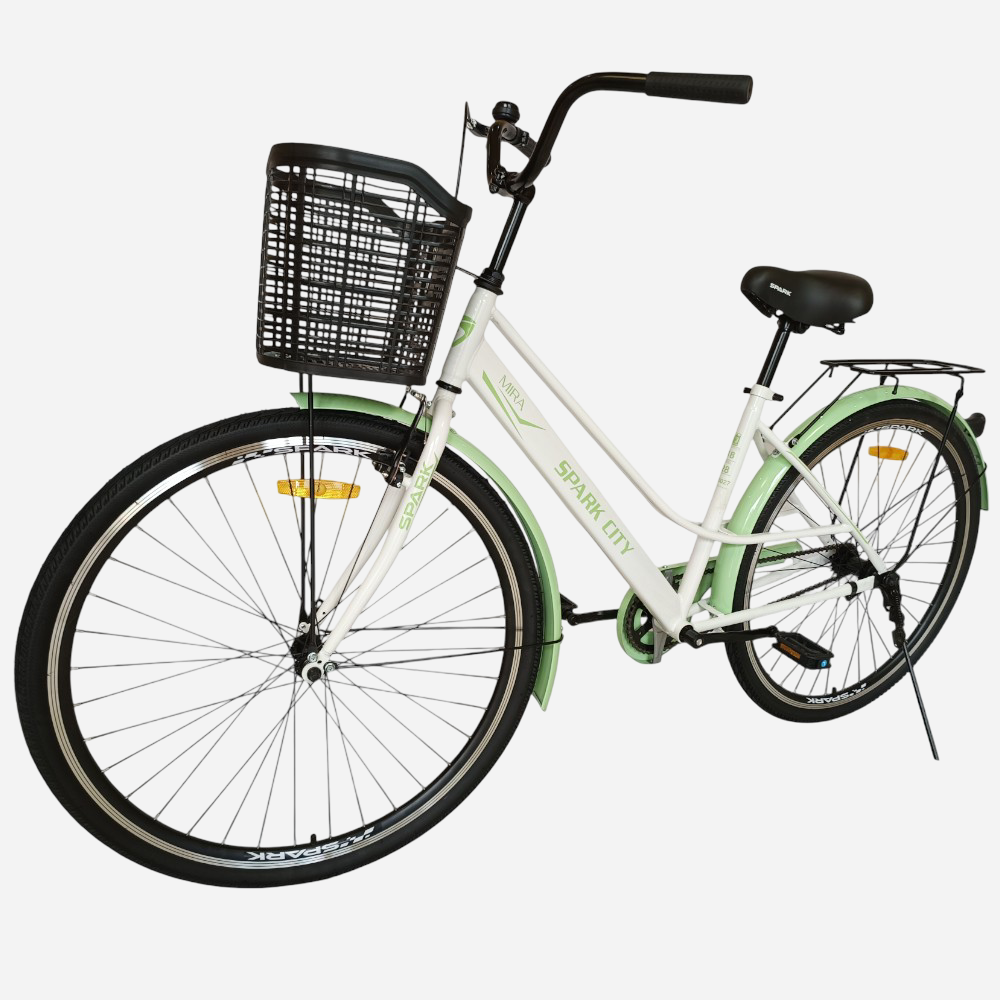 Міський велосипед SPARK CITY MIRA 28", стальна рама 18", кошик