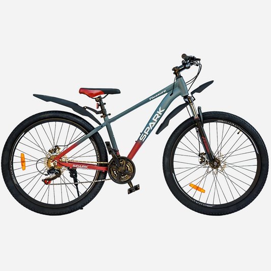 Гірський велосипед Spark PLEASURE 27.5" алюмінієва рама 15" сіро-червоний
